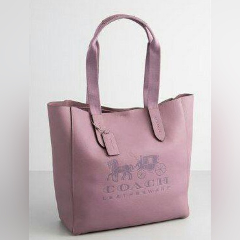 Coach Pink Leather Tote Bag